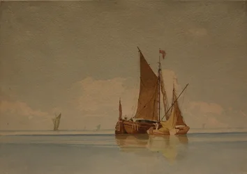 A Calm, fecha desconocida (acuarela y lápiz sobre papel)