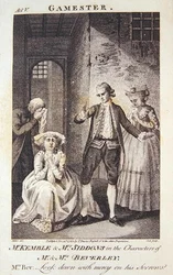 Mr Kemble y Mrs Siddons en los personajes de Mr y Mrs Beverley, frontispicio de 