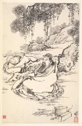 Lu Tong y sirviente, 1788