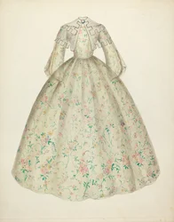 Vestido con Cuello de Capa