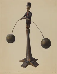 Hombre equilibrando alemán de Pensilvania