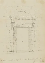 Malta, entrada a un patio de la Citta Vecchia