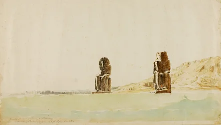 Estatuas en Memnon, Tebas, s.f.