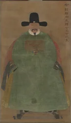 Han Yige, c.1368-1644 (pergamino colgante, color sobre seda)