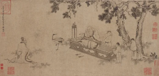 Laozi Entregando el Daodejing