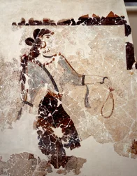 Civilización minoica: mujeres en adoración (detalle)