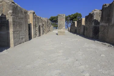 Sitio arqueológico minoico de Phaistos. Los almacenes del oeste. Phaistos, Creta