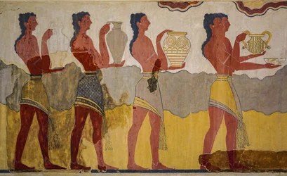 Reconstrucción del fresco de la procesión