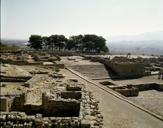 Vista de las ruinas de Phaistos, 2700-1200 a.C.