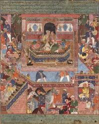 Alemán austriaco: El rey griego Feridun Shah se convierte al islam y casa a su hija con Hamza. Hamza-nama ; Volumen 1 a 5 Feridun Shah, el rey de Grecia, se convierte al islam y casa a su hija con Hamza