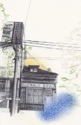 Boceto de una ciudad antigua
