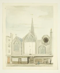 Copia de un dibujo de la Antigua Iglesia de Cristo