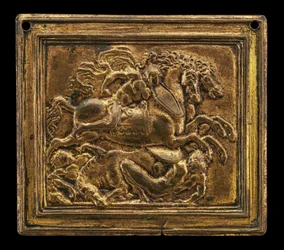 Escena de batalla, en un marco rectangular, 1505-1510