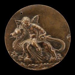 Cupido montando un dragón, c. 1500