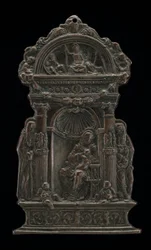 La Virgen y el Niño entronizados con San Antonio Abad y San Jerónimo, 1490