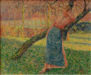 Mujer en un huerto