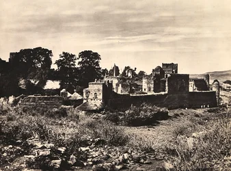 Construyendo un Imperio en la era fascista: el Castillo del Rey Fasiladas en Gondar, Etiopía, 09/05/1936 (foto en b/n)