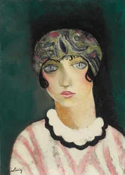 Retrato de Kiki de Montparnasse (óleo sobre lienzo)