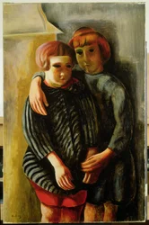 Dos niños (óleo sobre lienzo)