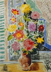 Jarrón de flores; Vase de Fleurs