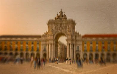 Arco de Lisboa a la hora dorada