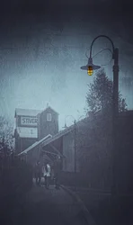 Calle Lluviosa y Melancólica