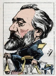 Retrato de Leon Gambetta (1838-1882) político francés