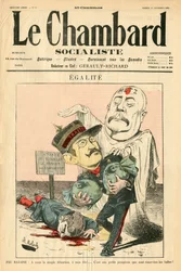 Portada de “”Le Chambard Socialiste””, Satírico en Colores