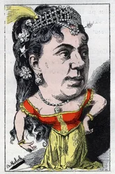 Retrato de Emma Valladon conocida como Theresa (1837-1913) cantante de cabaret francés en 