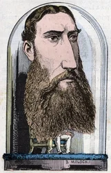 Retrato de Leopoldo II, Rey de los Belgas (Louis Philippe Marie Victor), Príncipe de Bélgica, Duque de Sajonia, Príncipe de Sajonia-Coburgo-Gotha, Duque de Brabante