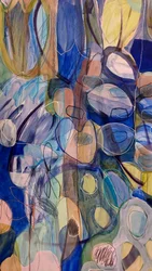 «Flujo orgánico azul abstracto»