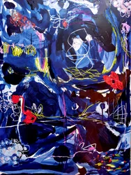 Abstracto azul dinámico