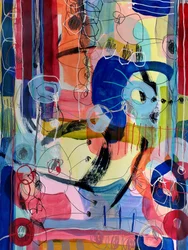 Composición abstracta llena de vida