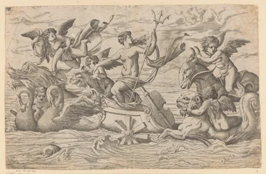 Venus en un carro tirado por dos cisnes