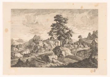 paisaje montañoso con casas