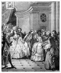 Saliendo de la ópera, 1885