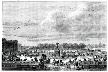 Los jardines de un palacio francés del Rey Luis XV, 1763, 1885