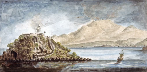 La Martinica. Vista de Fort Francais, c.1810-1815 (acuarela)