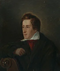 Retrato del poeta Heinrich Heine 1797-1856