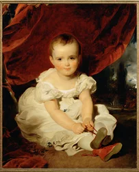 La archiduquesa María Teresa de niña (pintura sobre lienzo)