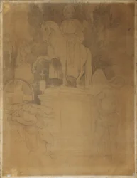 Escena del cementerio de la ópera "Don Giovanni" de Wolfgang Amadeus Mozart