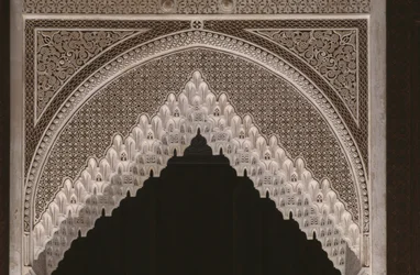 Kasbah de Thamiel glaoui, estuco (detalle)