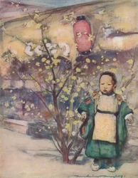 Un Pequeño Niño Japonés