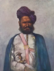 Un retenedor real de Rajgarh, 1903