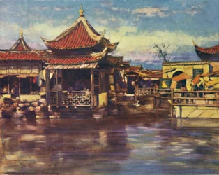 Una casa de té, Shanghái, 1903
