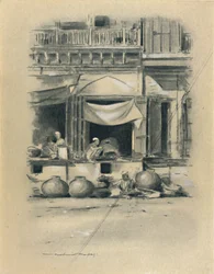 Bazar en Delhi, 1903