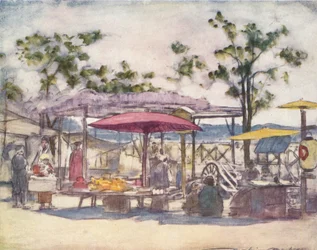 El Paraguas Escarlata, c1887