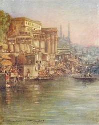 La ribera del río, Benarés, 1905