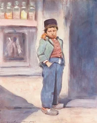 Niños del mundo: Breton, Hard Up (litografía en color)
