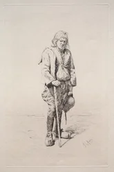 Hombre con bastón